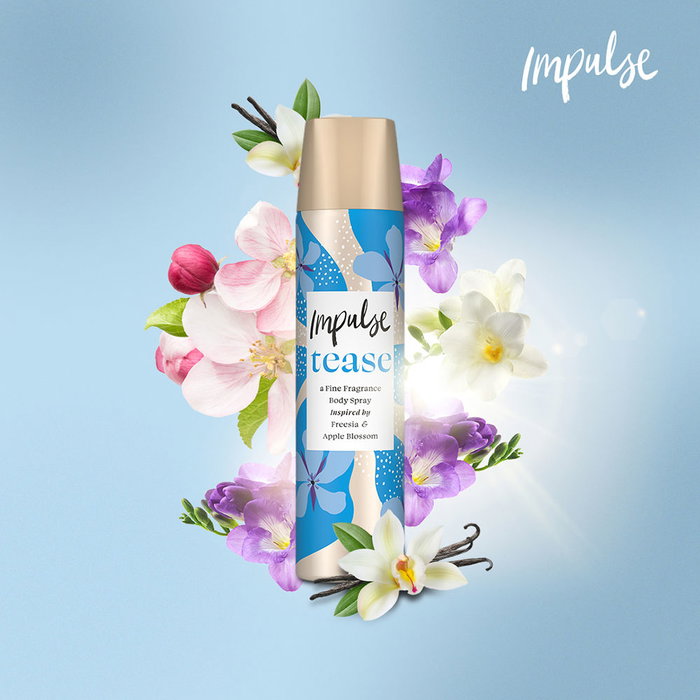 Impulse Tease Body Mist 75 ml Fragancia Fresca y Tropical