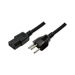 LogiLink Cable de alimentación SEV1011 (CH) a IEC C13, negro, 1,8 m
