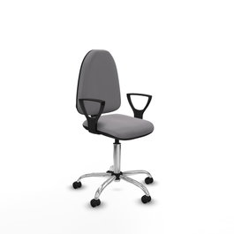 PIQUERAS Y CRESPO Silla de oficina Aýna Gris con base cromada