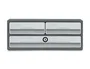 Cep Fichero de Sobremesa Moov Up con 3 Cajones y Cerradura, Gris, Reciclado 80%
