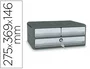 Cep Fichero de Sobremesa Moov Up con 3 Cajones y Cerradura, Gris, Reciclado 80%
