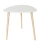 Inde Mesita Auxiliar de Madera White, 39.3 cm Alto x 39.7 cm Largo x 6 cm Ancho (6 Unidades)