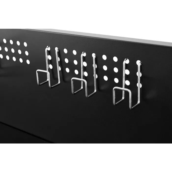 Cookingbox Carro Multifuncional con Estante Superior 100x50 cm, Asa y 2 Ruedas Traseras en Acero - 9760184