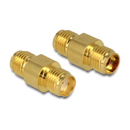 DeLOCK 88478 Adaptador Cambiador de Género SMA a SMA Oro