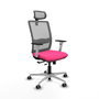 PIQUERAS Y CRESPO Silla de oficina Haches Rosa y Gris con mecanismo Sincro/Traslack