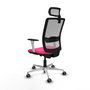 PIQUERAS Y CRESPO Silla de oficina Haches Rosa y Gris con mecanismo Sincro/Traslack