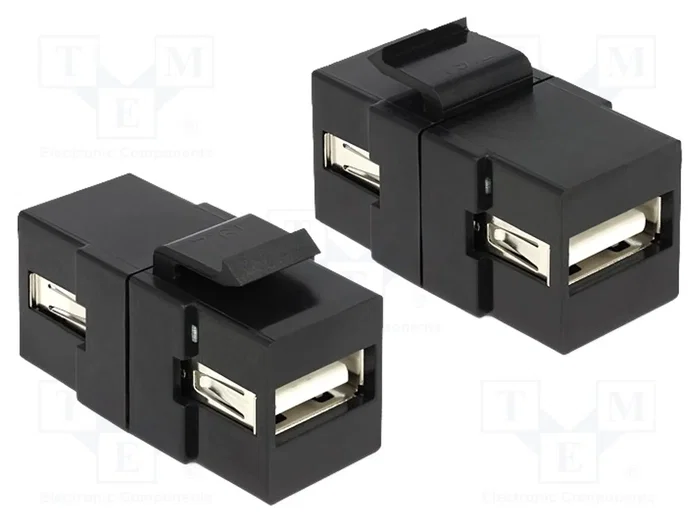 DeLOCK 86367 Módulo Keystone USB 2.0 A a USB 2.0 A Negro DeLOCK 86367 Módulo Keystone USB 2.0 A a USB 2.0 A Negro