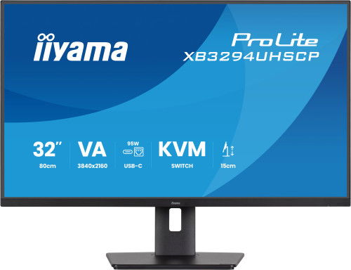 IIYAMA XB3294UHSCP-B1 80cm (32") 4K Ultra HD 3840x2160 2xHDMI+DP+2xUSB-C 75Hz 2ms HDR10 IIYAMA XB3294UHSCP-B1 80cm (32") 4K Ultra HD 3840x2160 2xHDMI+DP+2xUSB-C 75Hz 2ms HDR10