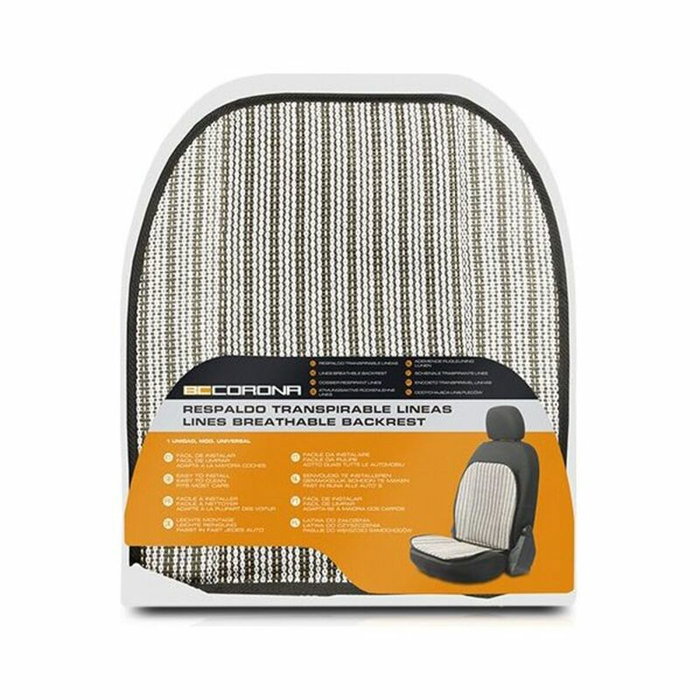 Abc Respaldo Transpirable Lineas 88*46cm Gris Abc Respaldo Transpirable Lineas 88*46cm Gris
