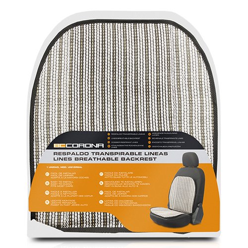 Abc Respaldo Transpirable Lineas 88*46cm CS12 Gris Abc Respaldo Transpirable Lineas 88*46cm CS12 Gris