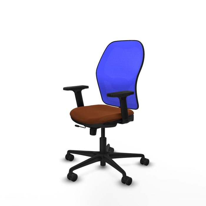 PIQUERAS Y CRESPO Silla de oficina Jorquera con mecanismo Sincro/Traslack, Azul y Marrón PIQUERAS Y CRESPO Silla de oficina Jorquera con mecanismo Sincro/Traslack, Azul y Marrón
