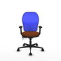 PIQUERAS Y CRESPO Silla de oficina Jorquera con mecanismo Sincro/Traslack, Azul y Marrón