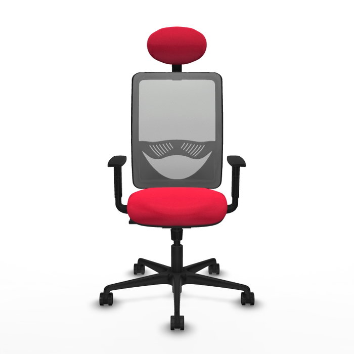 PIQUERAS Y CRESPO Silla de oficina Zulema con mecanismo Sincro, Rojo y Gris PIQUERAS Y CRESPO Silla de oficina Zulema con mecanismo Sincro, Rojo y Gris