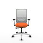PIQUERAS Y CRESPO Silla de oficina Zulema Naranja y Blanco