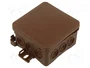 SIMET FASTBOX Caja de conexiones marrón 75x75x40mm