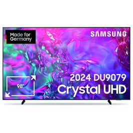 Samsung GU98DU9079U - Televisor 98" 4K Crystal UHD Smart TV, 100 Hz, HDR10+, Procesador con IA, Tizen OS, 3xHDMI, WLAN, Bluetooth, Negro