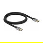 DeLOCK Cable HDMI 2.1 Certificado 8K Ultra HD 60Hz, 48 Gbps, HDR, 1m, ARC, Dolby Vision, Conectores Dorados, Color Gris