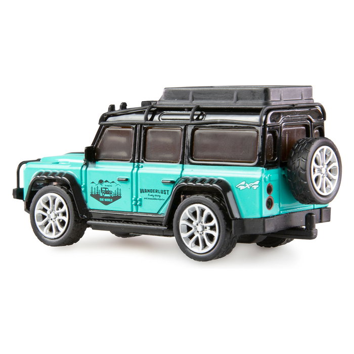AMEWI 22679 Coche Todoterreno RC Gelndewagen Die Cast 1:64 RTR a Batería con Mando 2,4GHz, Efectos de Luz y Motor Eléctrico para Niños de +6 Años