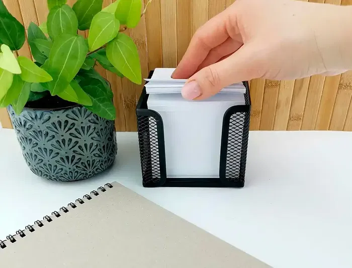 Liderpapel Taco de Papel Blanco Sin Encolar 400 Hojas, 95 x 90 x 40 mm, 80 g/m²