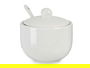 Vessia Azucarero Blanco con Cuchara 12x10x10cm Cerámica (Loza) para Cocina (Set de 24)