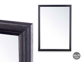 Giftdecor Espejo Pared Marco Madera 50x70 cm Negro