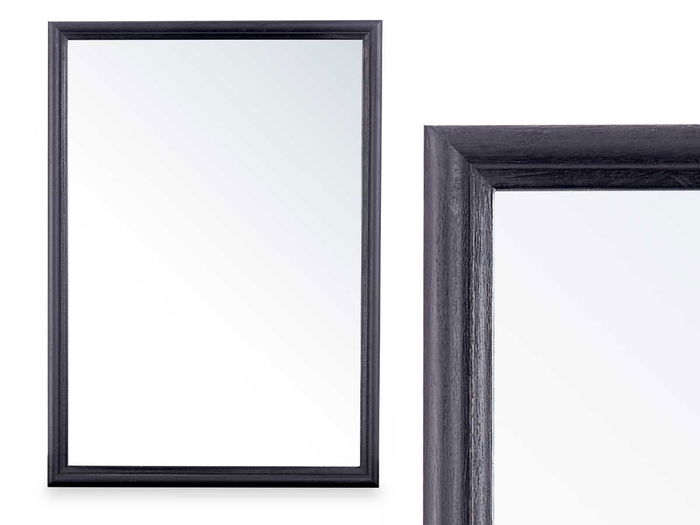 Giftdecor Espejo Pared Marco Madera 50x70 cm Negro