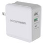 RealPower DeskCharge-65 Travel Cargador de Viaje 65W Universal con Puertos USB-C y USB-A, 20V, Color Gris