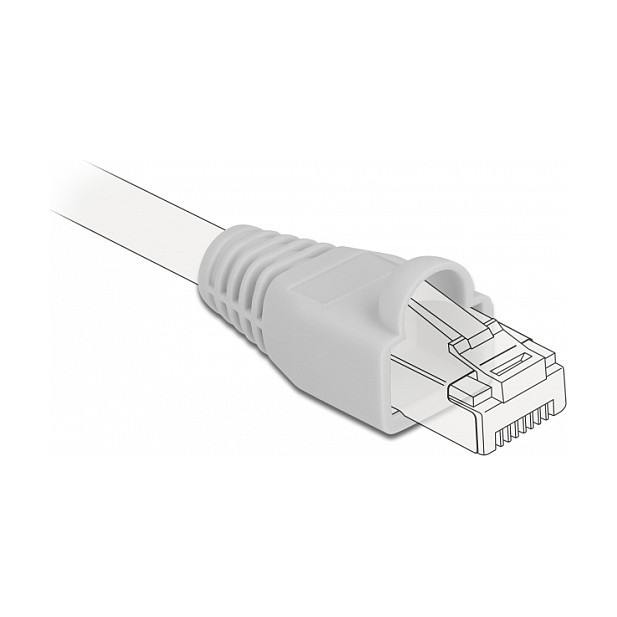 DeLOCK Alivio de tensión para conector RJ45, gris, 20 piezas DeLOCK Alivio de tensión para conector RJ45, gris, 20 piezas