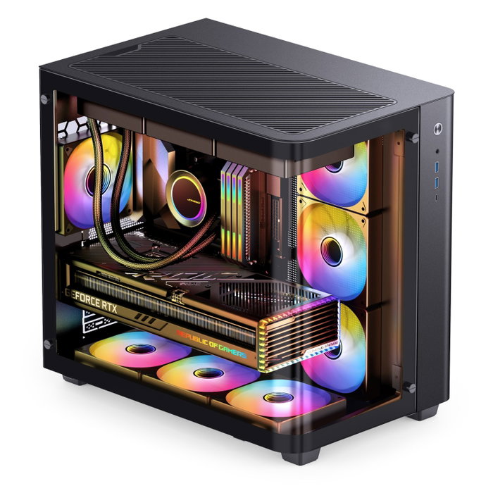 Jonsbo TK-3 Caja Midi Tower ATX, Negra, Sin Fuente de Alimentación, 2x USB 3.0, 1x USB-C
