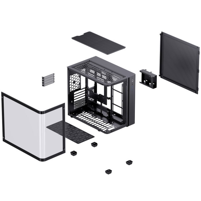 Jonsbo TK-3 Caja Midi Tower ATX, Negra, Sin Fuente de Alimentación, 2x USB 3.0, 1x USB-C