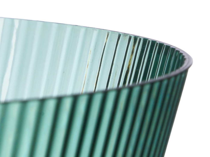 Leknes Bol Rayas Verde 4 L 25.4x12x25.4 cm (Set de 12)