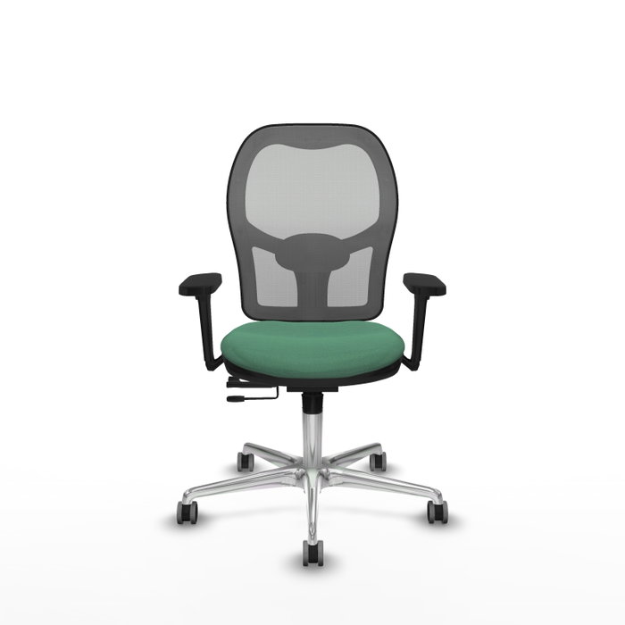 PIQUERAS Y CRESPO Silla de oficina Jorquera Verde esmeralda y Gris con mecanismo Sincro/Traslack PIQUERAS Y CRESPO Silla de oficina Jorquera Verde esmeralda y Gris con mecanismo Sincro/Traslack
