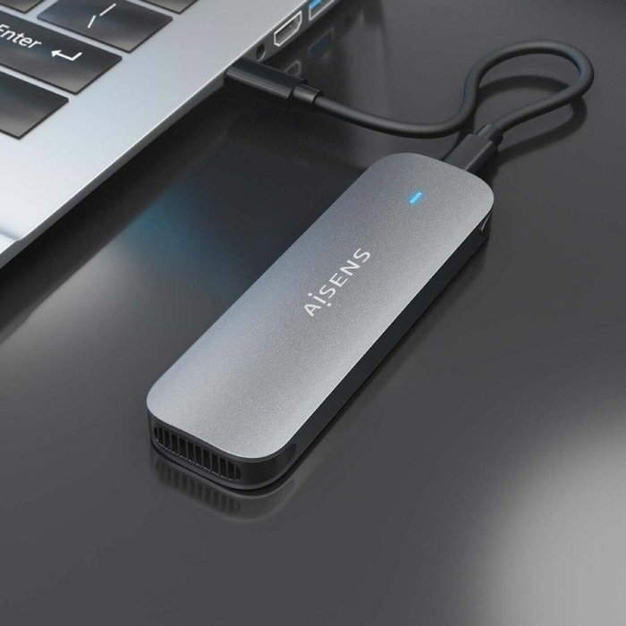 Aisens Caja Externa M.2 (NGFF) ASM2-006GRY SATA a USB 3.1 Gen1, Gris