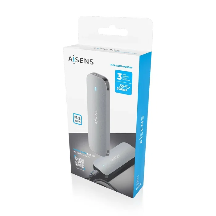 Aisens ASM2-006GRY Caja Externa para SSD M.2 SATA USB 3.1, Gris Aisens ASM2-006GRY Caja Externa para SSD M.2 SATA USB 3.1, Gris