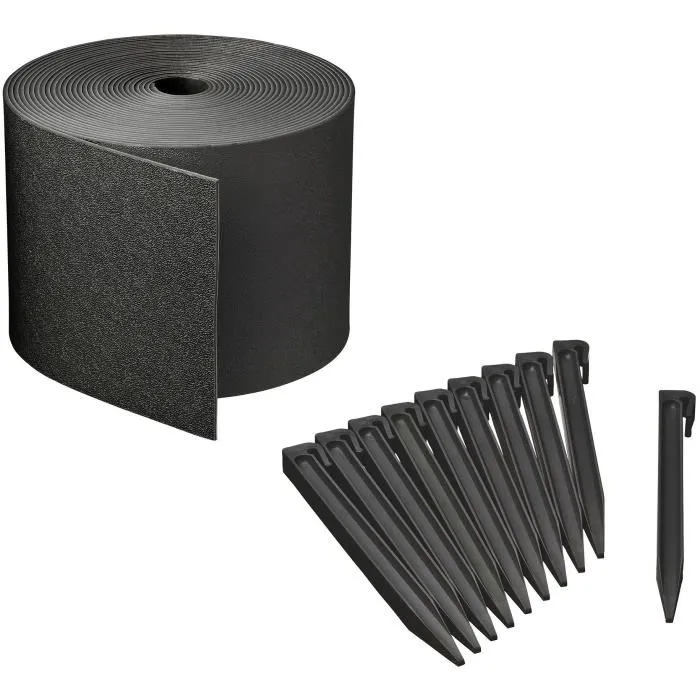 Nature Borde de jardín Negro - 15 cm x 10 m Nature Borde de jardín Negro - 15 cm x 10 m