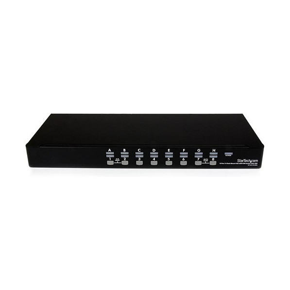 StarTech Conmutador Switch KVM Rackmontaje 16 Puertos 1U USB VGA con OSD y Cables, Resolución 1920x1440, Negro - 16-fach Rackmount KVM Umschalter