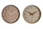 DKD Home Decor Reloj de Pared Símil Madera Pack de 2