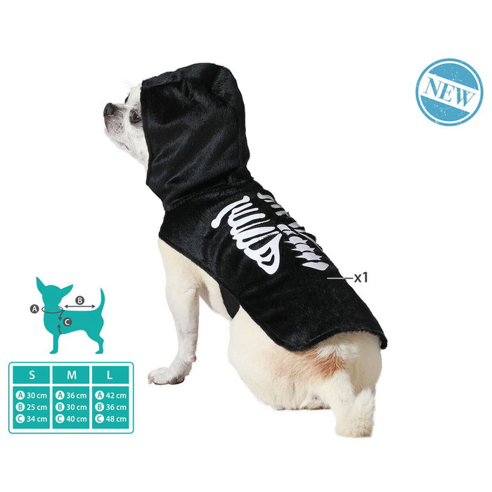 Atosa Disfraz para Mascota Esqueleto Talla S