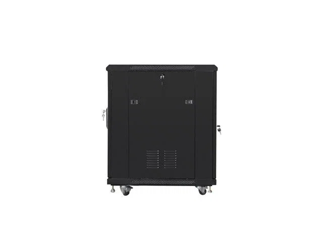 Lanberg FF01-6815-12B Armario Rack 15U Independiente con Puerta de Vidrio, Capacidad 800 kg, 19" Ancho 600mm Profundidad 800mm, Negro