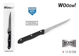 Wooow Cuchillo de Cocina con Sierra, hoja 11.5 cm - Largo total 23.5 cm, ancho 2 cm (36 Unidades)