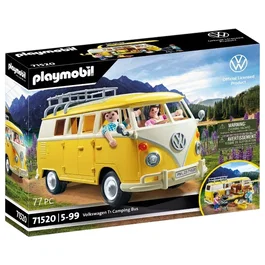 Playmobil 71520 Volkswagen T1 Combi Amarillo Coches Clásicos de Colección 77 Piezas a Partir 14 Años