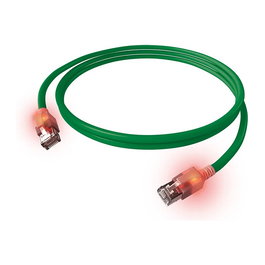 Sacon 442625.05 Cable de Red Patch RJ45 S/FTP Cat.6A Clase EA 0.5m Verde con Conectores Blindados para 10GbE