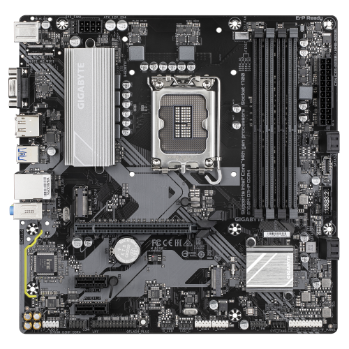 Gigabyte B760M D3HP DDR4 G10 Placa Base Compatible con CPUs Intel Core 14ª Gen, VRM Digital 4+1+1 Fases, DDR4 OC hasta 5333MHz, 2xPCIe 4.0 M.2, LAN GbE, USB 3.2 Gen1 Gigabyte B760M D3HP DDR4 G10 Placa Base Compatible con CPUs Intel Core 14ª Gen, VRM Digital 4+1+1 Fases, DDR4 OC hasta 5333MHz, 2xPCIe 4.0 M.2, LAN GbE, USB 3.2 Gen1