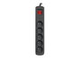 Armac R5 Regleta protectora contra sobretensiones, 5 tomas, 3m, negro
