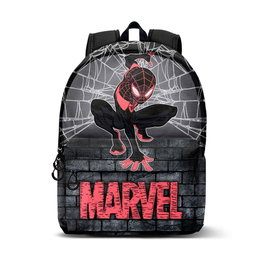 Marvel Spiderman HS FAN Spin Mochila Urbana Pequeña Gris 12L, Un Compartimento, Ripstop Resistente, Correas y Espalda Acolchadas