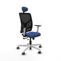 PIQUERAS Y CRESPO Silla de oficina Motilla con mecanismo Sincro/Traslack Azul marino y Negro