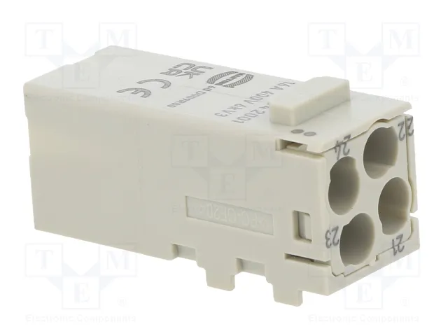 HARTING Módulo de conector macho Han-Modular® Domino Han E® de 4 pines HARTING Módulo de conector macho Han-Modular® Domino Han E® de 4 pines