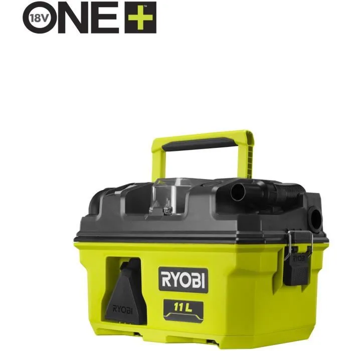 Ryobi RY04892210212504 Aspirador de Taller 18V, 1500l/min, Colector 11L, Filtro HEPA H12, Accesorios