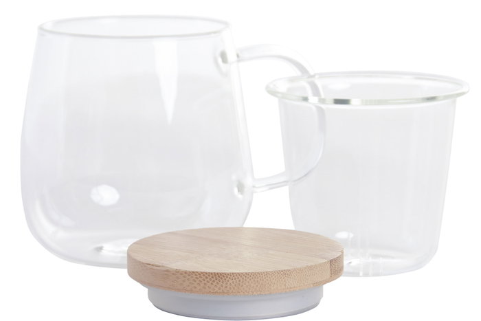 DKD Home Decor Taza para infusiones de Borosilicato e Inox 500ml DKD Home Decor Taza para infusiones de Borosilicato e Inox 500ml