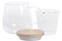 DKD Home Decor Taza para infusiones de Borosilicato e Inox 500ml